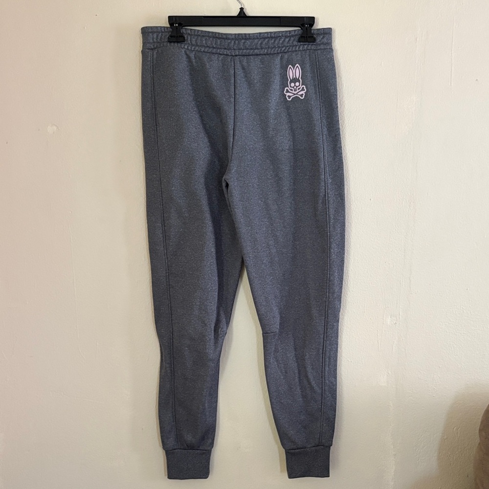 PsychoBunny Grey Jogger Pants with Pink Accents - Picture 4 of 5